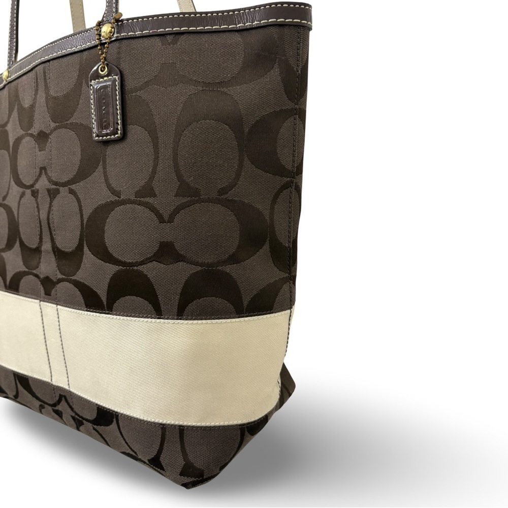 Coach 10125 Vintage Reversible Tote Brown and Cream Pre Owned Rare - Picture 4 of 16